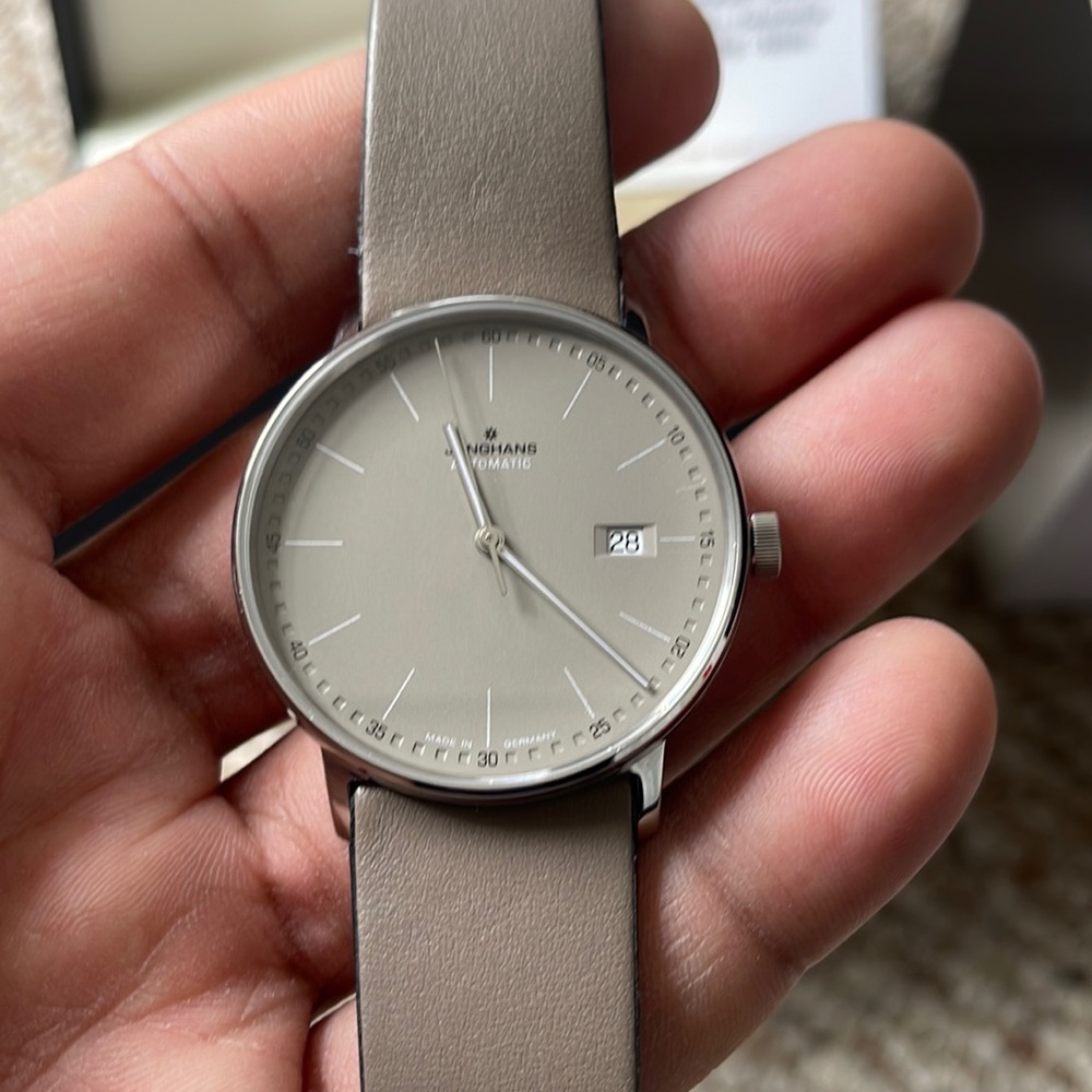 Like NEW Junghans Form A Automatic Taupe Dial Watch